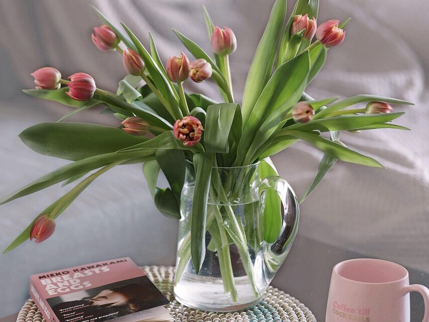 tulip, nature, home, beautiful flowers, flower wallpaper, vase, pocketbook, pink, flower background, flower